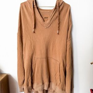 aerie oversized brown hoodie